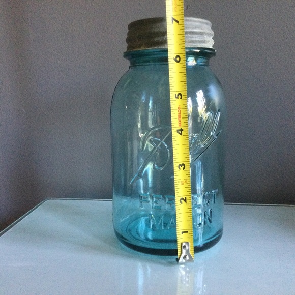 Blue Ball Mason Jar With Zinc Lid #4 - Picture 4 of 4